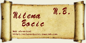 Milena Bocić vizit kartica